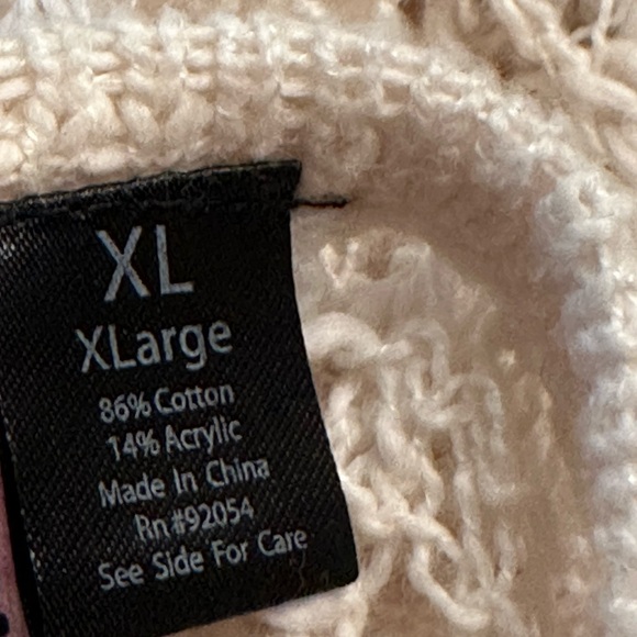 Love by Design Machine Knit Lace Full Length Long Sleeve Open Front Cardigan XL - Picture 3 of 4